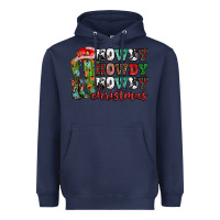 Navy Howdy howdy howdy Christmas Heavyweight Hoodie - NancyCooperArtShop