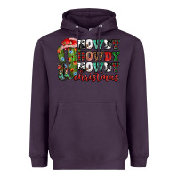 Plum Howdy howdy howdy Christmas Heavyweight Hoodie - NancyCooperArtShop