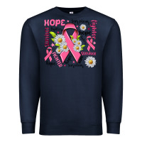 Navy Breast Cancer Premium Sweatshirt - NancyCooperArtShop