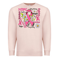 Pale Pink Breast Cancer Premium Sweatshirt - NancyCooperArtShop