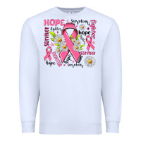 White Breast Cancer Premium Sweatshirt - NancyCooperArtShop