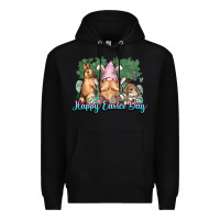 Black Gnome bunny Happy Easter Day Premium Hoodie - HowdyJamesFarm