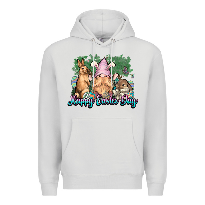 Gnome Bunny Happy Easter Day Premium Hoodie by HowdyJamesFarm | Teevron