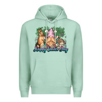 Seafoam Gnome bunny Happy Easter Day Premium Hoodie - HowdyJamesFarm