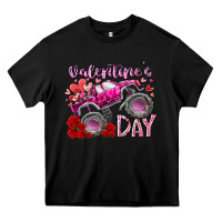 Black valentines day monster truck Heavy Core Tee - RacoonDesign