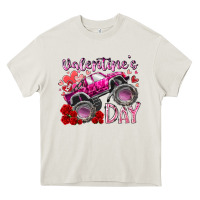 Cream valentines day monster truck Heavy Core Tee - RacoonDesign