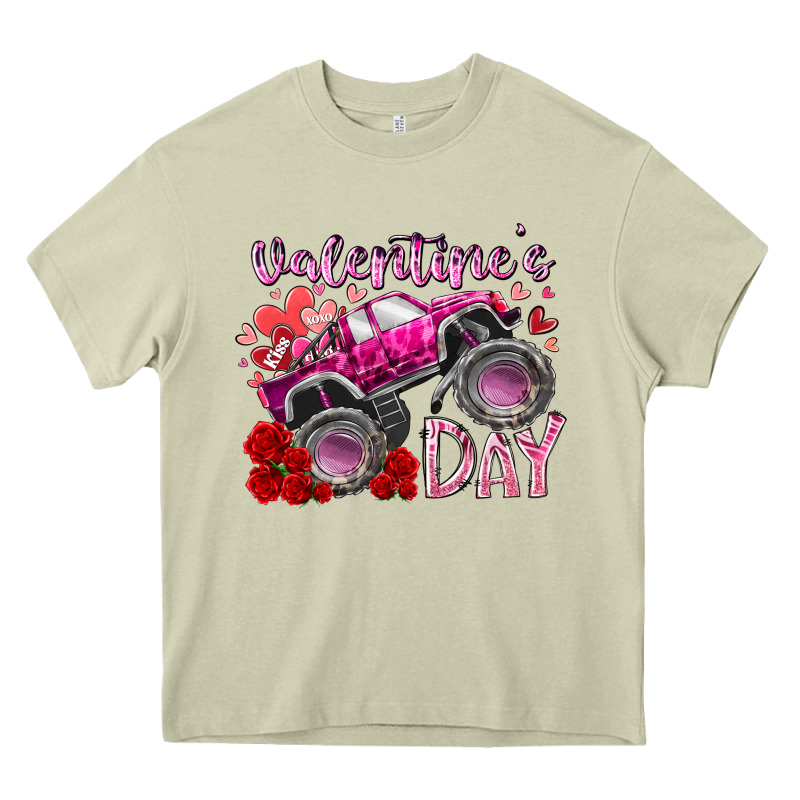 Valentines Day Monster Truck Heavy Core Tee by RacoonDesign | Teevron