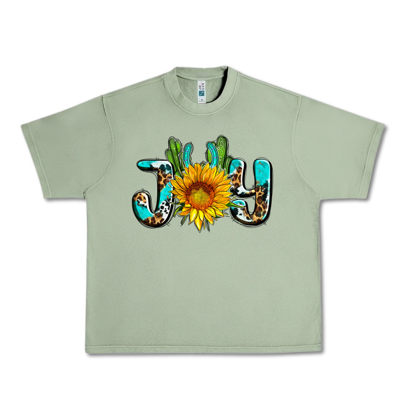 Joy With Sunflower And Cactus Ado Urban Heavy Tee by AdoDesignShop | Teevron