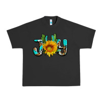 Pigment Black joy with sunflower and cactus ado Urban Heavy Tee - AdoDesignShop