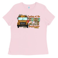 Bubblegum Pink Captain Of Struggle Bus Busdrive Ladies Tee - CowhideDigitalArt