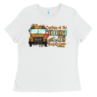 White Captain Of Struggle Bus Busdrive Ladies Tee - CowhideDigitalArt