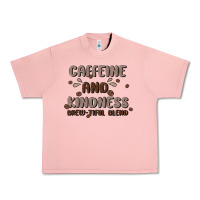 Salmon caffeine & kindness Urban Heavy Tee - MaliasSmallBusiness