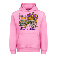 Fuchsia Pink King cake calories don't count skull Urban Hoodie - FaDigitalArtStudio