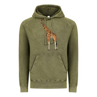 Vintage Olive giraffe Vintage Hoodie - LillyAllenDesigns