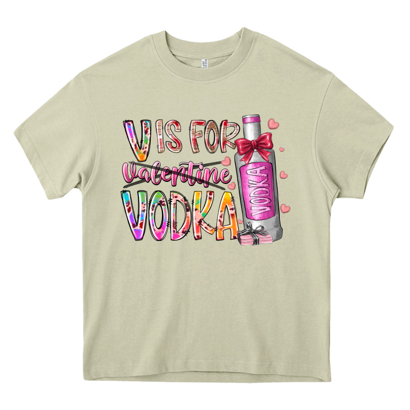 Vis For Valentine Vodka Heavy Core Tee by RacoonDesign | Teevron
