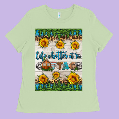 Life Is Better At The Cottage Air Freshener Ladies Tee Designed By Hra Design Shop