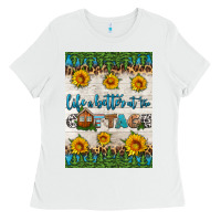 White life is better at the cottage air freshener Ladies Tee - HRA Design Shop