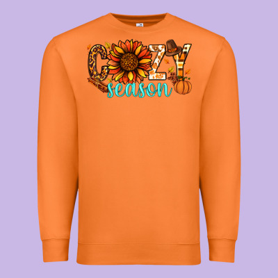 Cozy Season Thanksgiving Premium Sweatshirt Designed By Nancycooperartshop