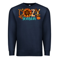 Navy Cozy season Thanksgiving Premium Sweatshirt - NancyCooperArtShop