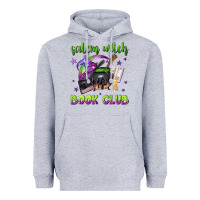 Heather Grey Salem witch book club Heavyweight Hoodie - NancyCooperArtShop