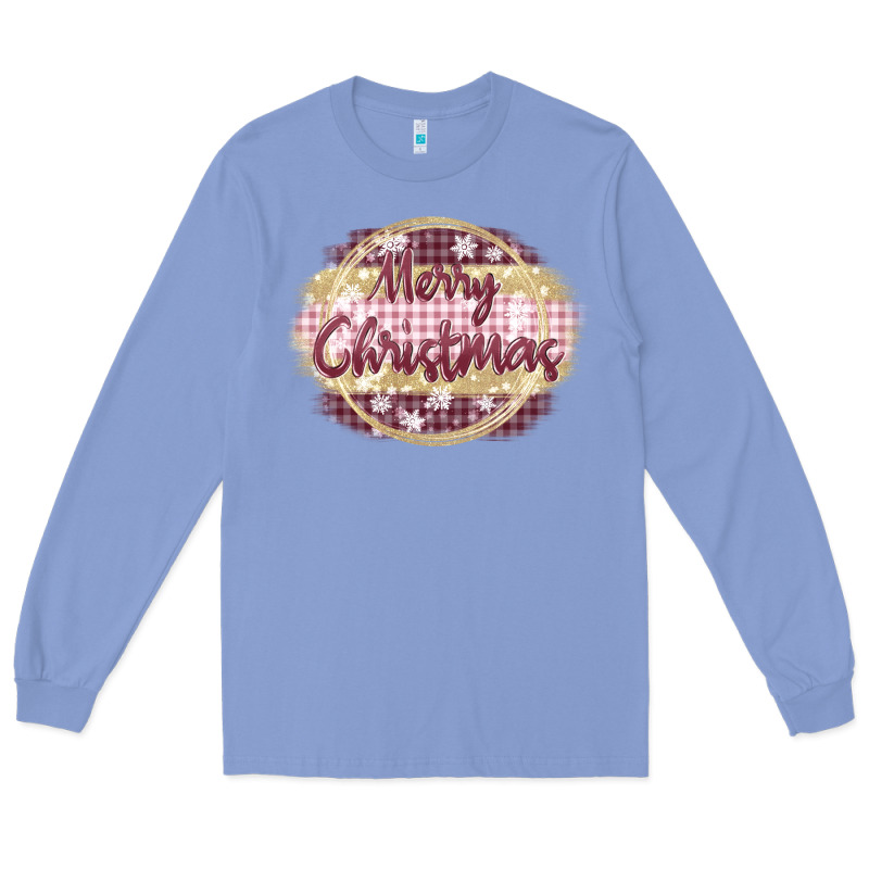 Merry Christmas Pink Long Sleeve Tee by MaliasSmallBusiness | Teevron