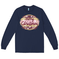 Navy merry christmas pink Long Sleeve Tee - MaliasSmallBusiness