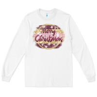 White merry christmas pink Long Sleeve Tee - MaliasSmallBusiness