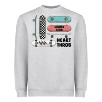 Heather Grey worry less Heavyweight Sweatshirt - MaliasSmallBusiness