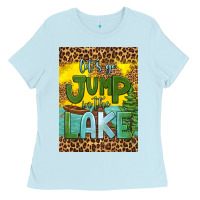 Baby Blue let's go jump in the lake air freshener Ladies Tee - HRA Design Shop