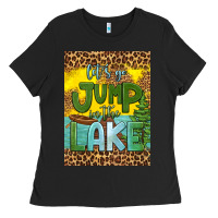 Black let's go jump in the lake air freshener Ladies Tee - HRA Design Shop