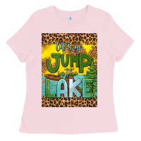 Bubblegum Pink let's go jump in the lake air freshener Ladies Tee - HRA Design Shop