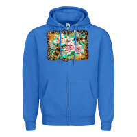 True Royal bees and lilies with leopard Zipper Hoodie - Artiststas