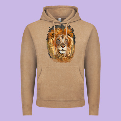 Lion Head Vintage Hoodie Designed By Lillyallendesigns