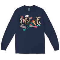Navy love nurse Long Sleeve Tee - NancyCooperArtShop
