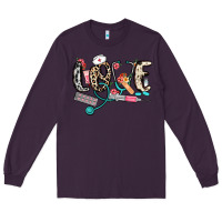 Plum love nurse Long Sleeve Tee - NancyCooperArtShop