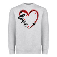 Valentines Day Heart Heavyweight Sweatshirt | Teevron