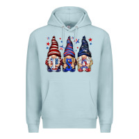 Blue Mist USA gnomies 4th of july Premium Hoodie - HowdyJamesFarm