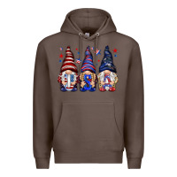 Coffee USA gnomies 4th of july Premium Hoodie - HowdyJamesFarm