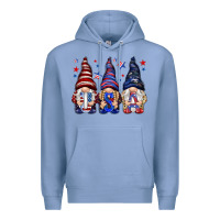 Colony Blue USA gnomies 4th of july Premium Hoodie - HowdyJamesFarm