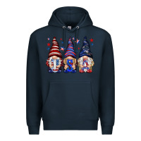 Navy USA gnomies 4th of july Premium Hoodie - HowdyJamesFarm