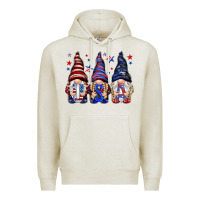 Oatmeal Heather USA gnomies 4th of july Premium Hoodie - HowdyJamesFarm