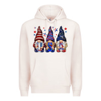 Pale Pink USA gnomies 4th of july Premium Hoodie - HowdyJamesFarm