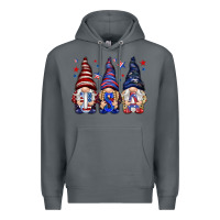 Rock USA gnomies 4th of july Premium Hoodie - HowdyJamesFarm