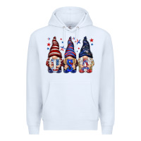 White USA gnomies 4th of july Premium Hoodie - HowdyJamesFarm