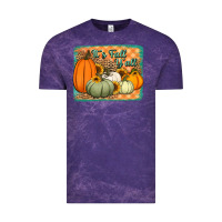 Cloud Purple It's Fall y'all pumpkins halloween and sunflowers Vintage Tee - Jasminsmagicworld