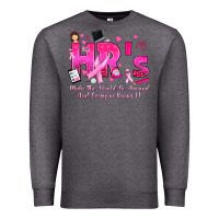 Charcoal Heather breast cancer hr human resources Premium Sweatshirt - texasbilliewilder