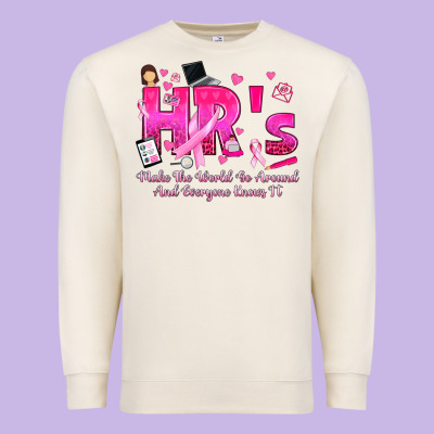 Breast Cancer Hr Human Resources Premium Sweatshirt Designed By Texasbilliewilder