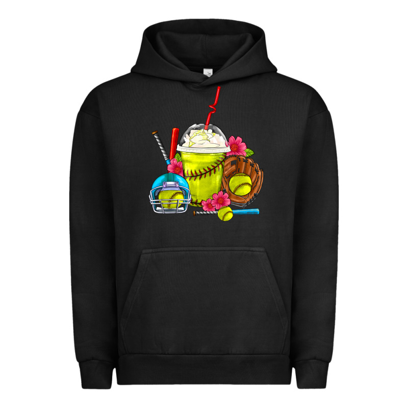 Softball Frappe Coffee Urban Hoodie by FaDigitalArtStudio | Teevron