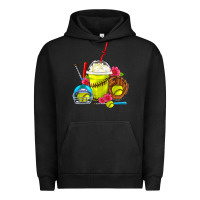 Pigment Black Softball Frappe Coffee Urban Hoodie - FaDigitalArtStudio
