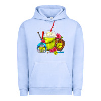 Pigment Grape Ice Softball Frappe Coffee Urban Hoodie - FaDigitalArtStudio